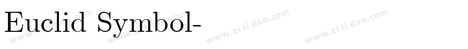Euclid Symbol字体转换